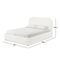 luxury cream boucle upholstered bed frame