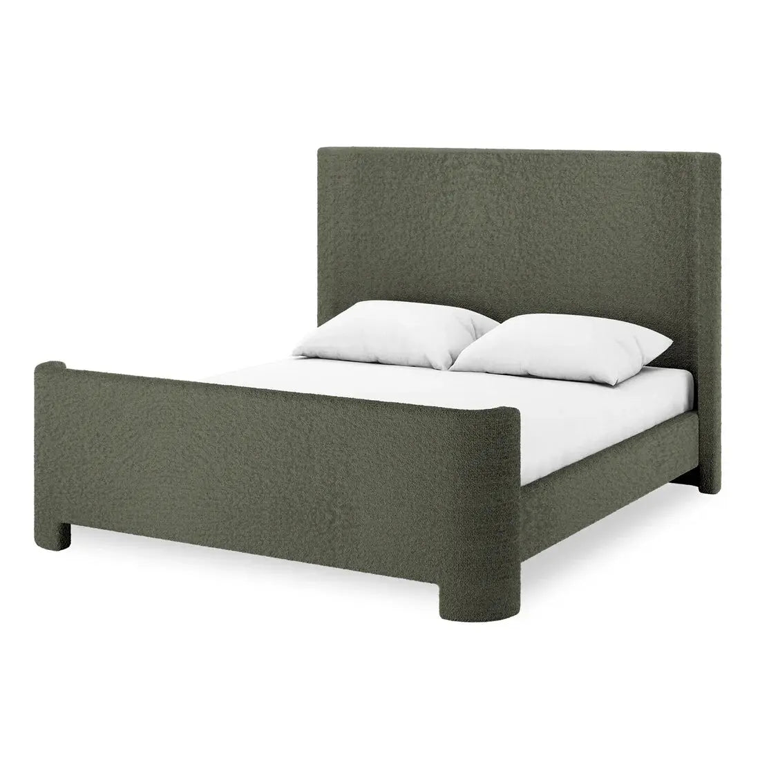 luxury upholstered boucle bed frame queen size