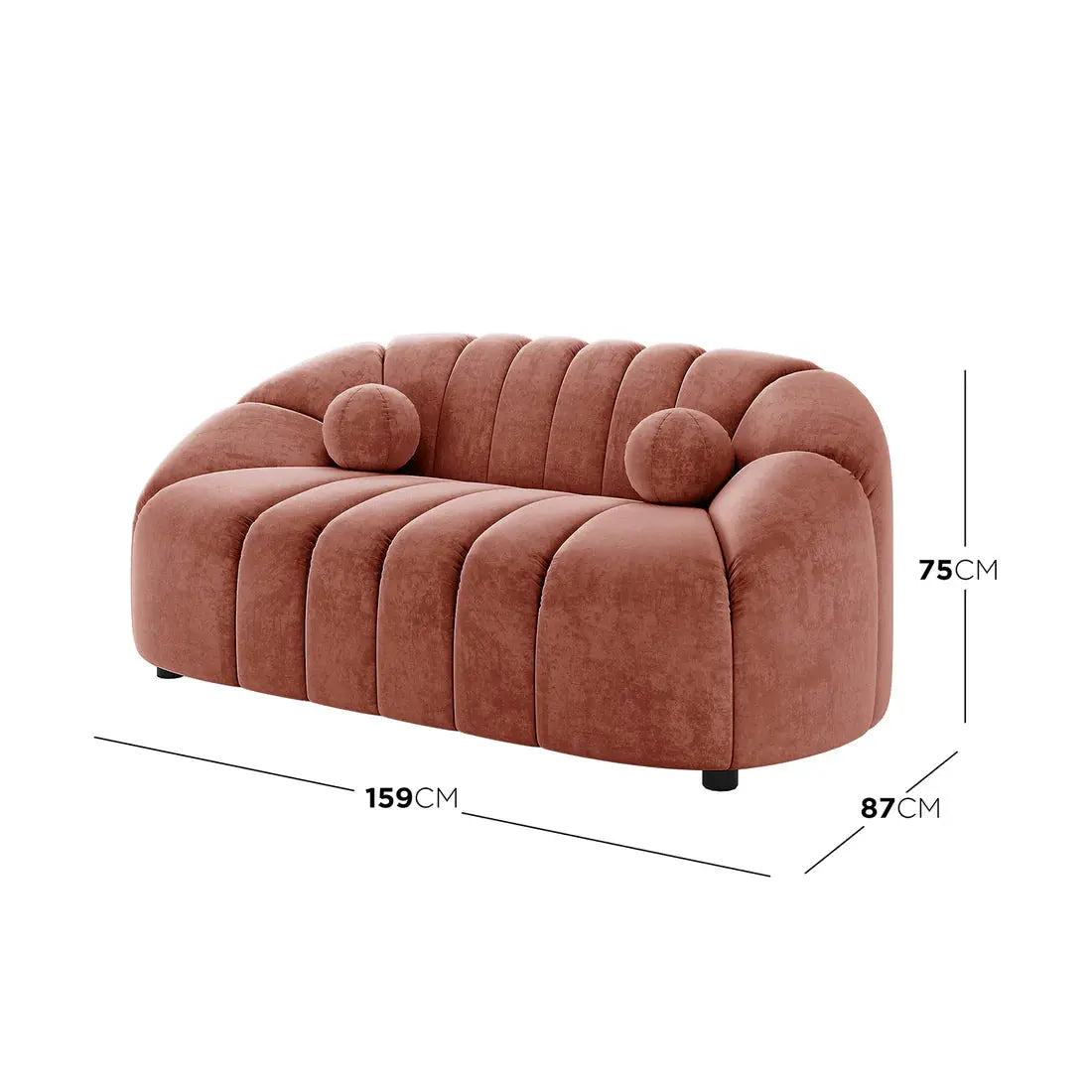 luxury velvet curved lounge Australia