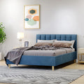 luxury velvet double bed frame beyond living