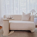 massie 2 seater boucle sofa cream white australia