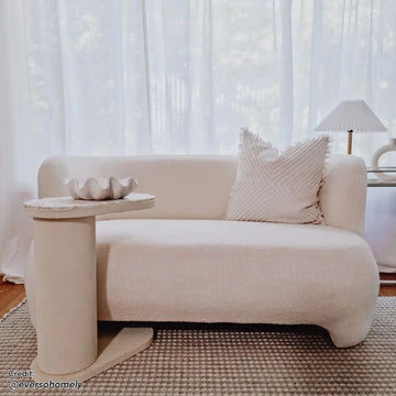 massie 2 seater boucle sofa cream white australia