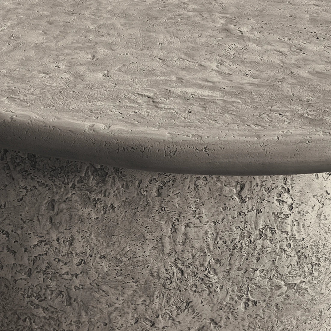 Beyond Living outdoor concrete coffee table round stone design