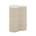minimalist outdoor concrete side table in antique white