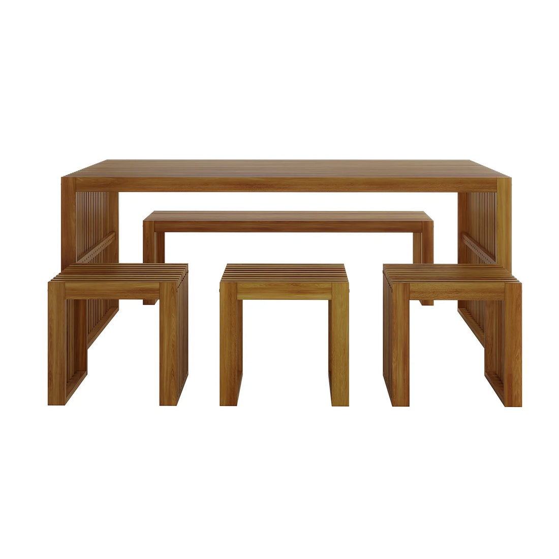 Beyond Living 6 seater outdoor dining bench set for alfresco dining