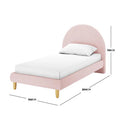modern boucle upholstered bed frame beyond living australia