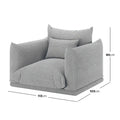 modern grey boucle lounge chair Australia