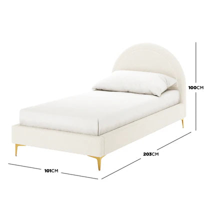 modern kids single velvet bed frame bedroom furniture