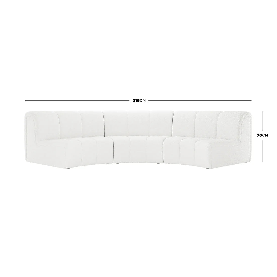 modern modular boucle lounge Australia