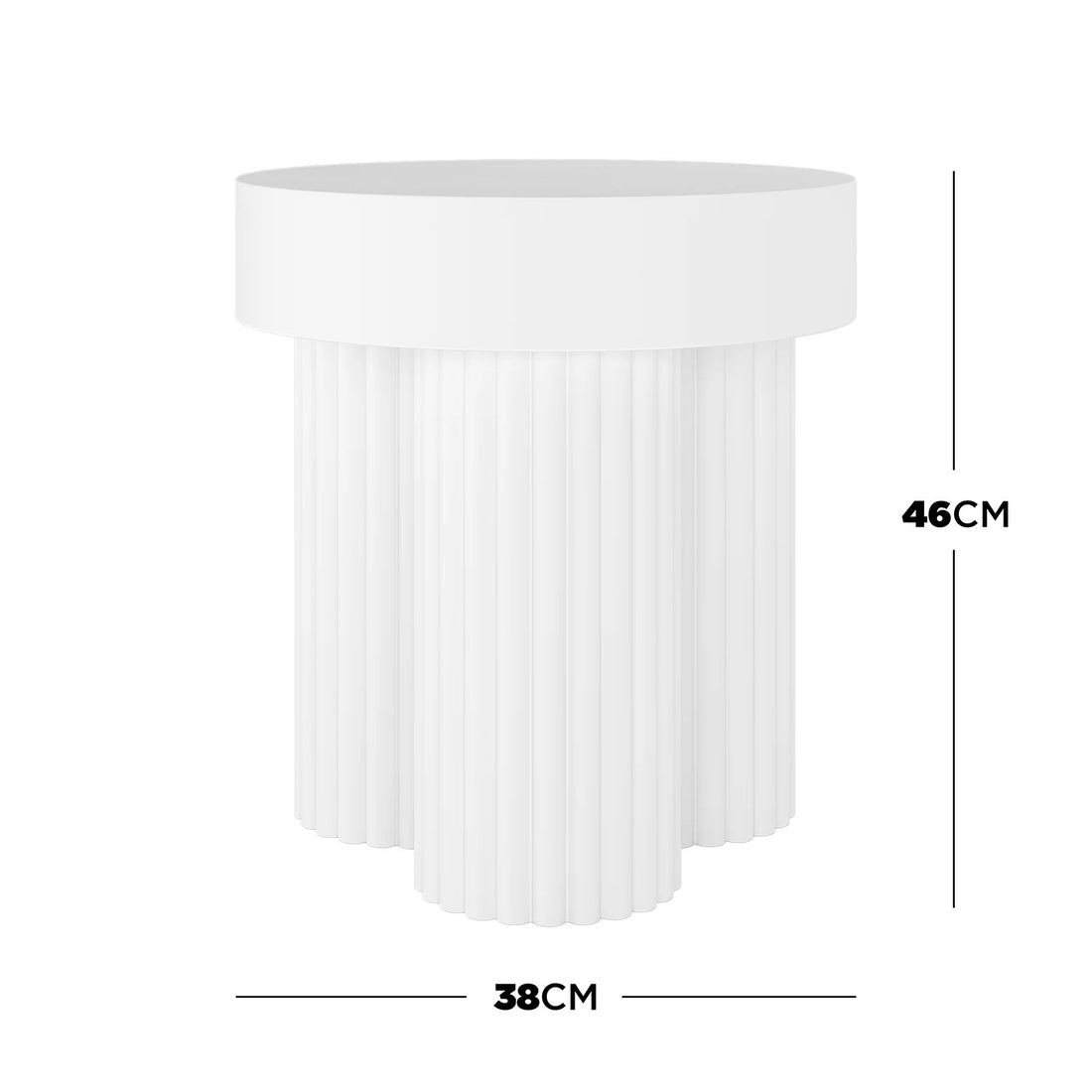 salvo 38cm outdoor concrete coffee side table white australia