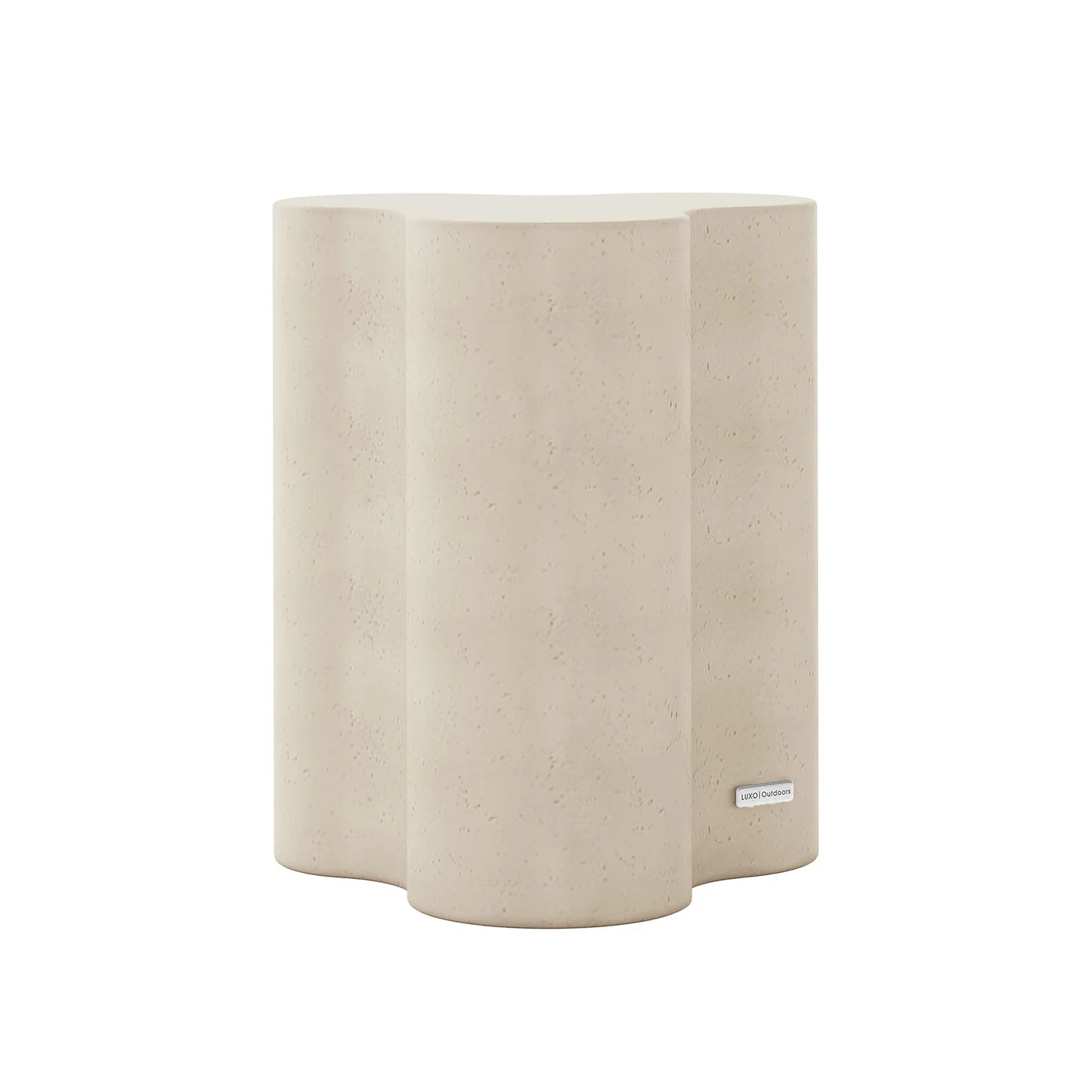 modern outdoor concrete side table for patio seating area