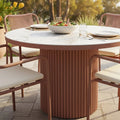 modern outdoor dining table sintered stone