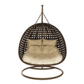 modern outdoor hanging egg pod chair for balcony seating
