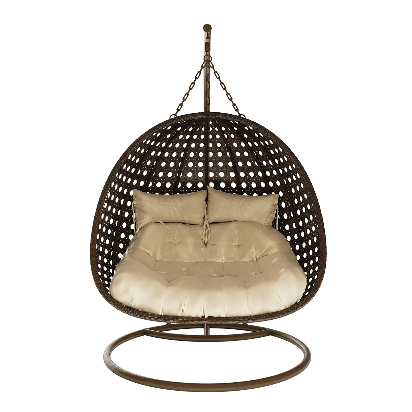 modern outdoor hanging egg pod chair for balcony seating