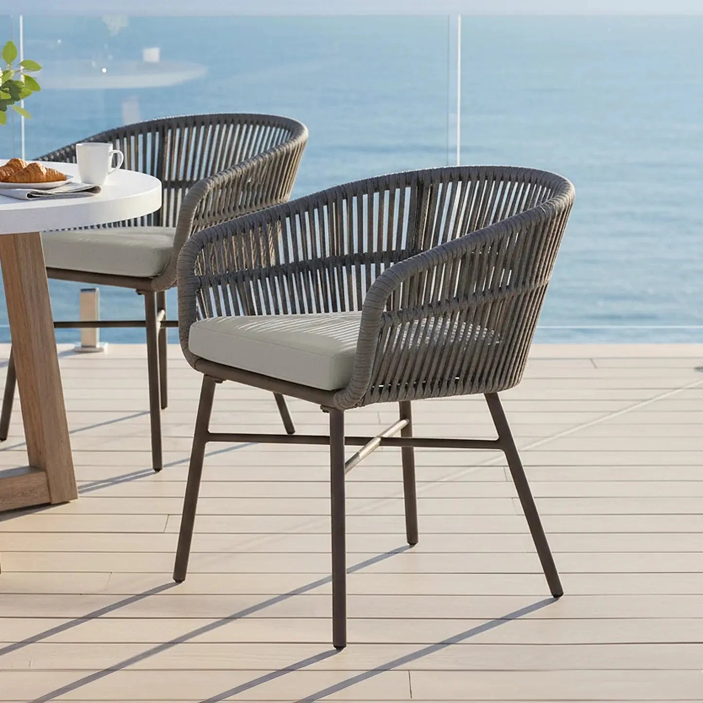 modern rope patio dining chairs beyond living