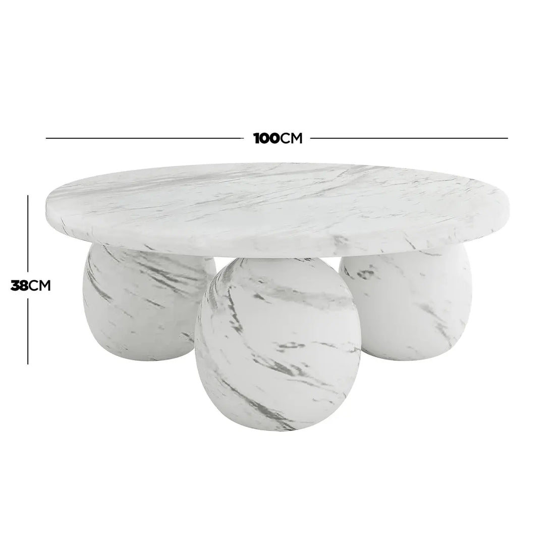 alessia 100cm round outdoor concrete coffee table australia