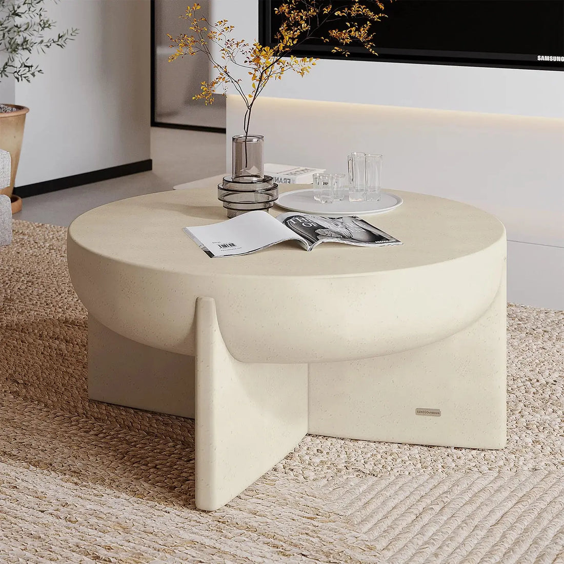 kora pedestal round outdoor concrete coffee table australia