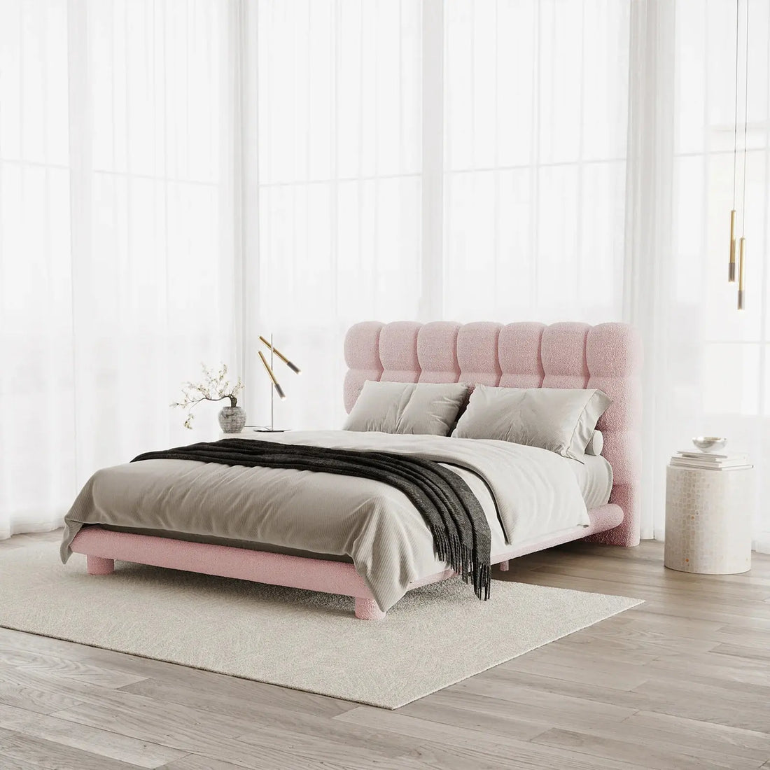 aina double boucle bed frame australia
