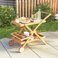 natural timber BBQ cart for patio and outdoor cooking