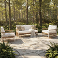 nuevo 4 seater wicker outdoor lounge set light beige australia