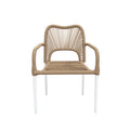 outdoor aluminium dining table with six chairs for backyard