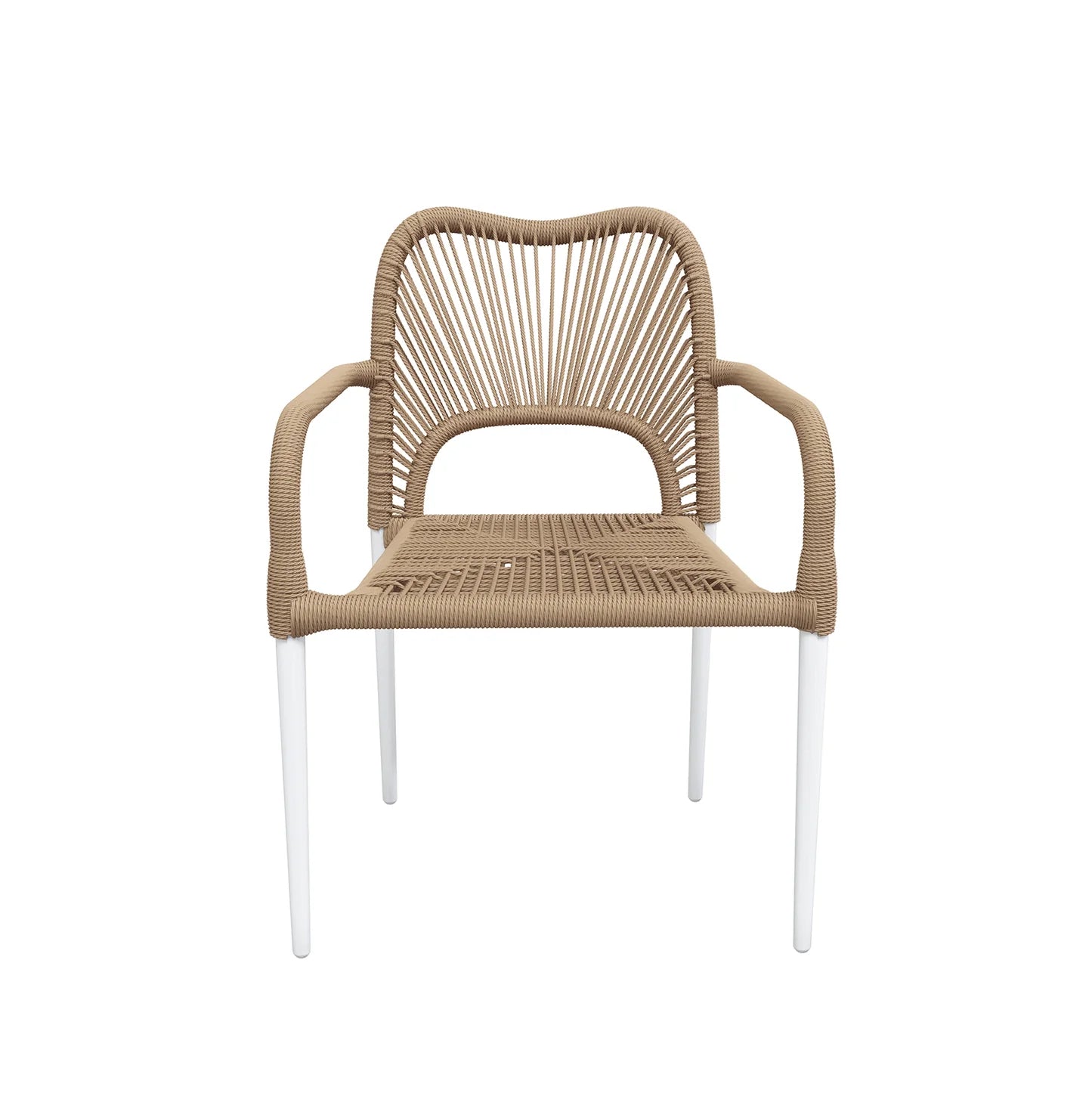 outdoor aluminium dining table with six chairs for backyard