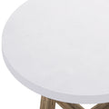 outdoor concrete dining table with hardwood base white patio table