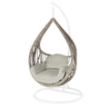 outdoor rattan egg chair with sage cushion patio pod chair