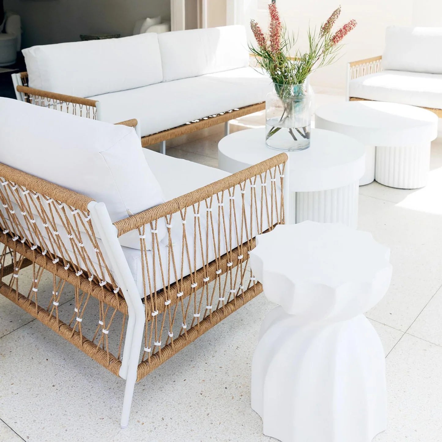 outdoor wicker sofa set 4 seater garden furniture