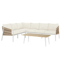 outdoor wicker sofa set 6 seater garden furniture