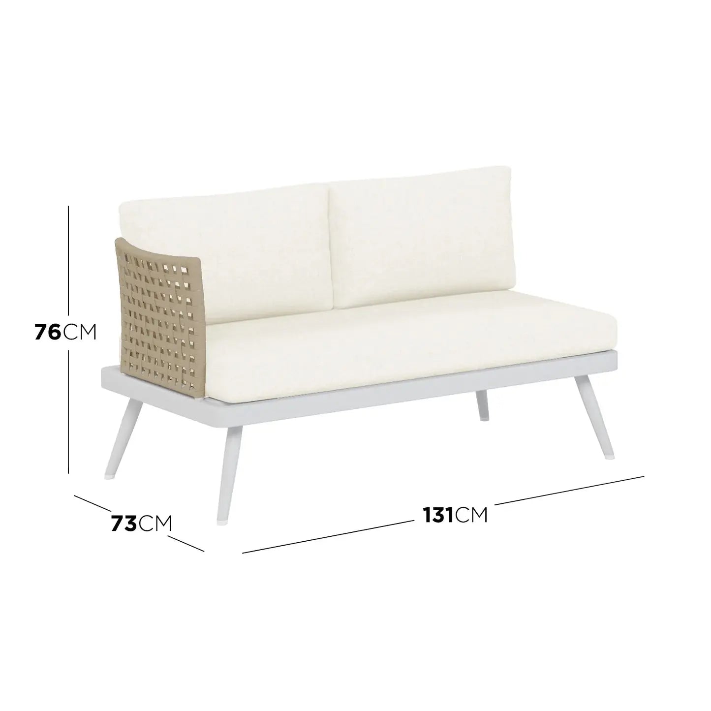 patio sofa set with teak tabletop outdoor furniture
