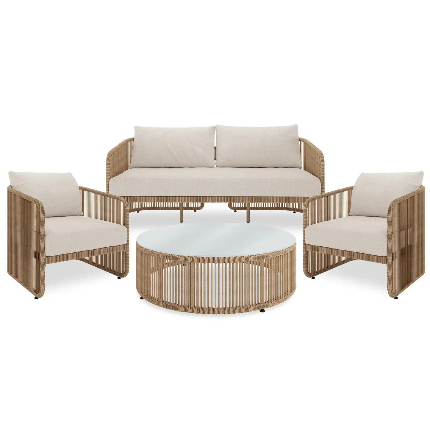 patio wicker sofa set 4 seater outdoor furniture