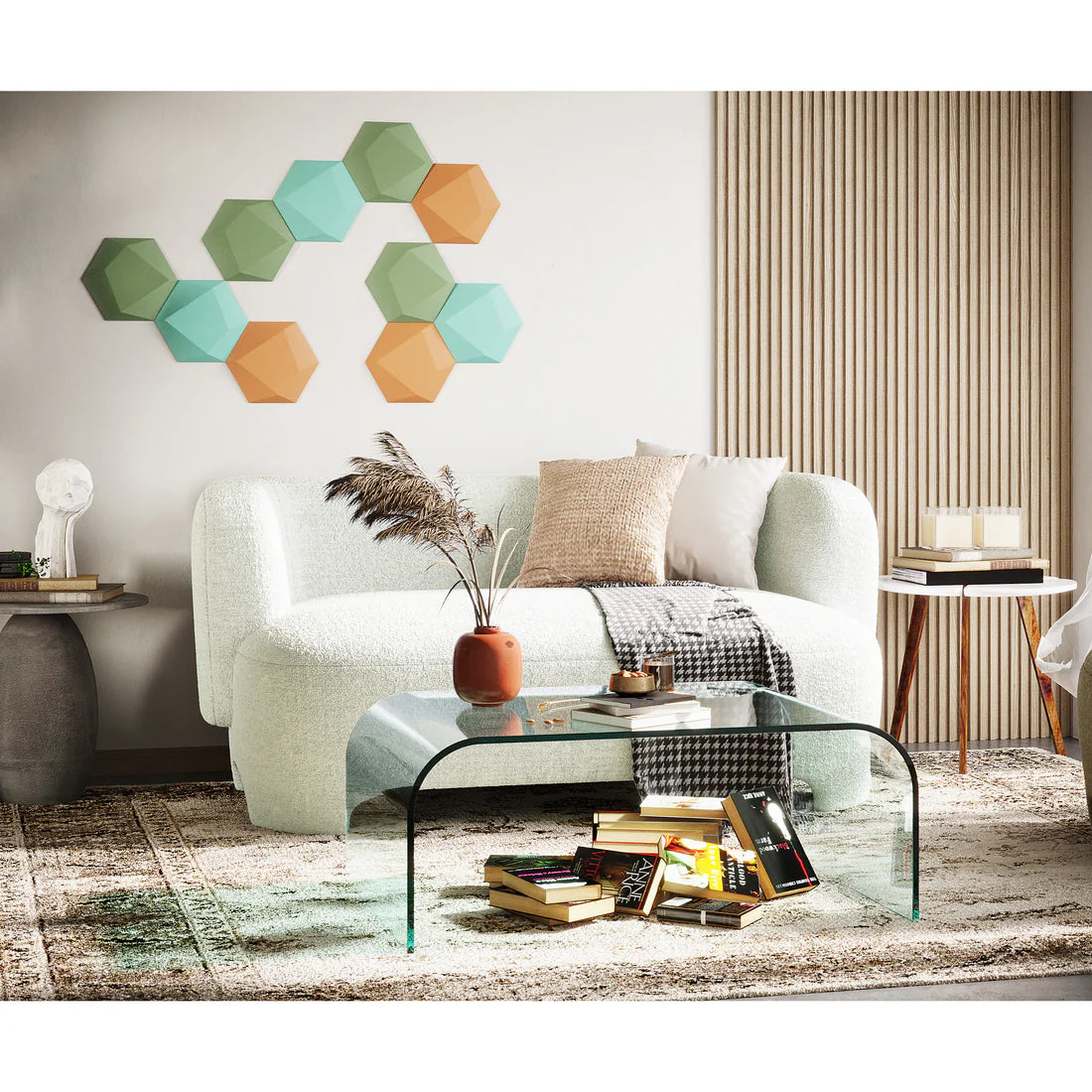 premium boucle 2 seater sofa beyond living
