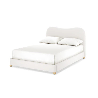 premium boucle upholstered bed frame beyond living