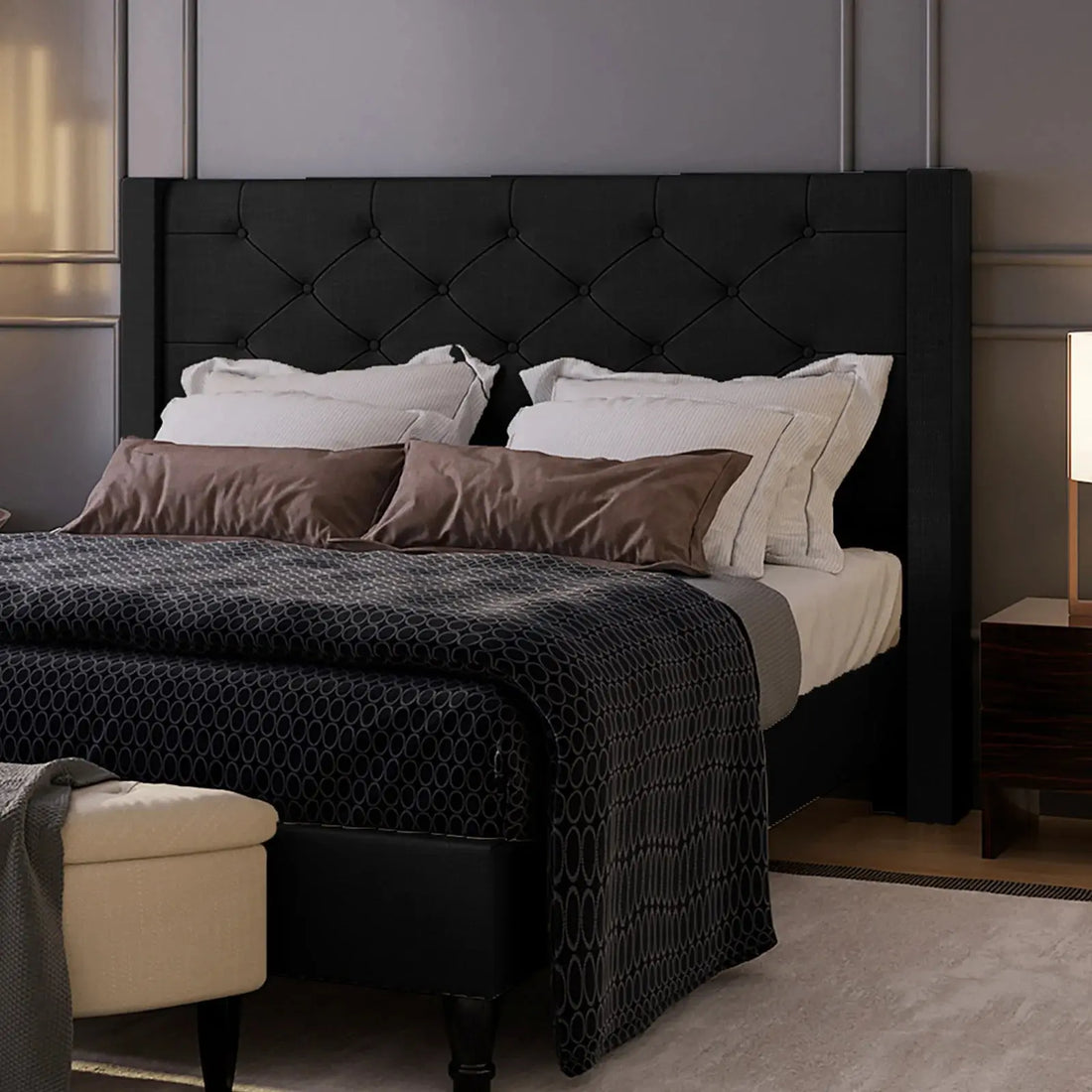 premium upholstered bed frame beyond living australia