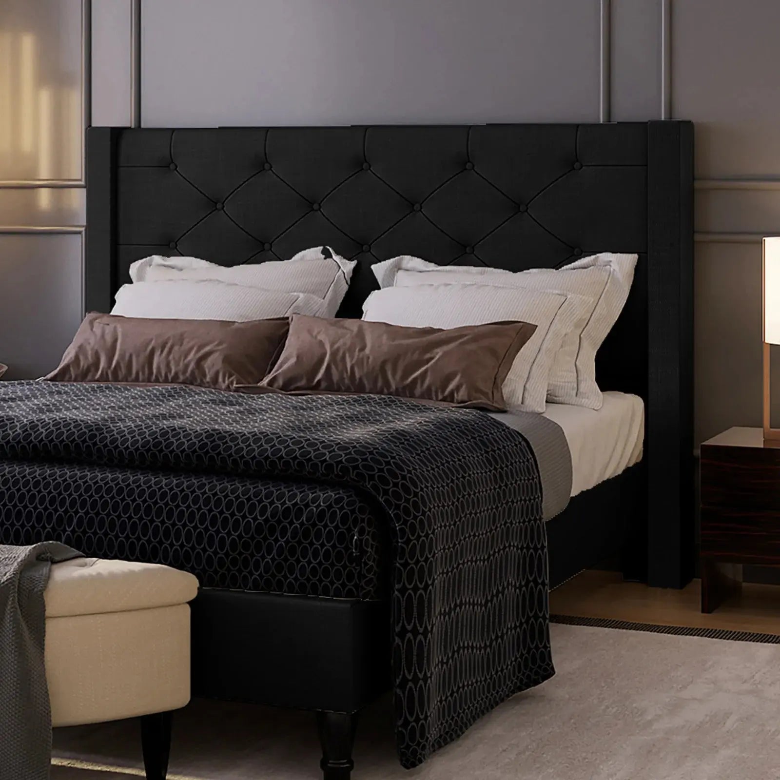 premium upholstered bed frame beyond living australia