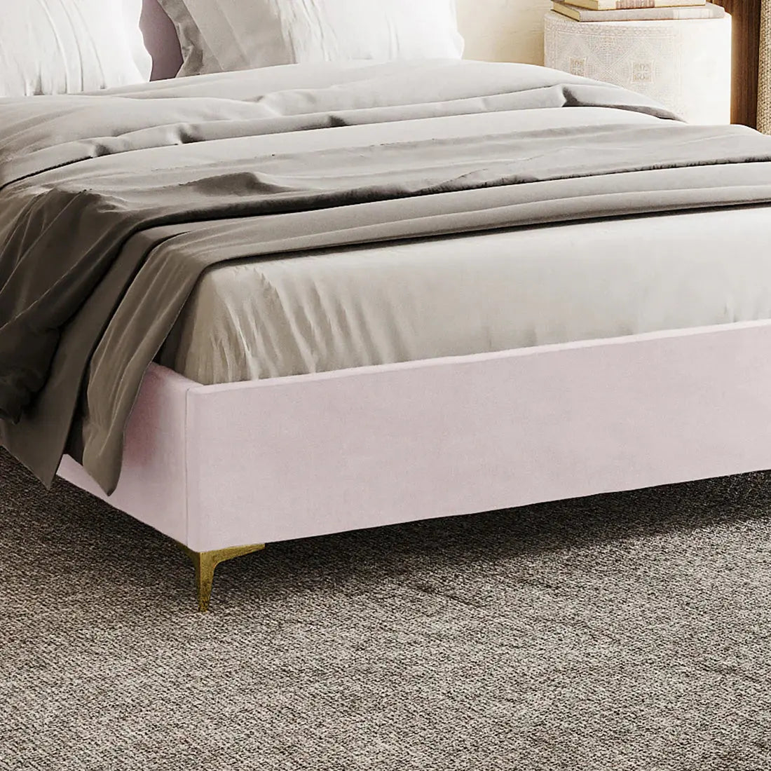 premium velvet bed frame beyond living australia