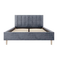 premium velvet fabric bed frame beyond living