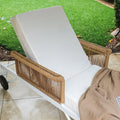 premium wicker outdoor sun lounger for patio relaxation