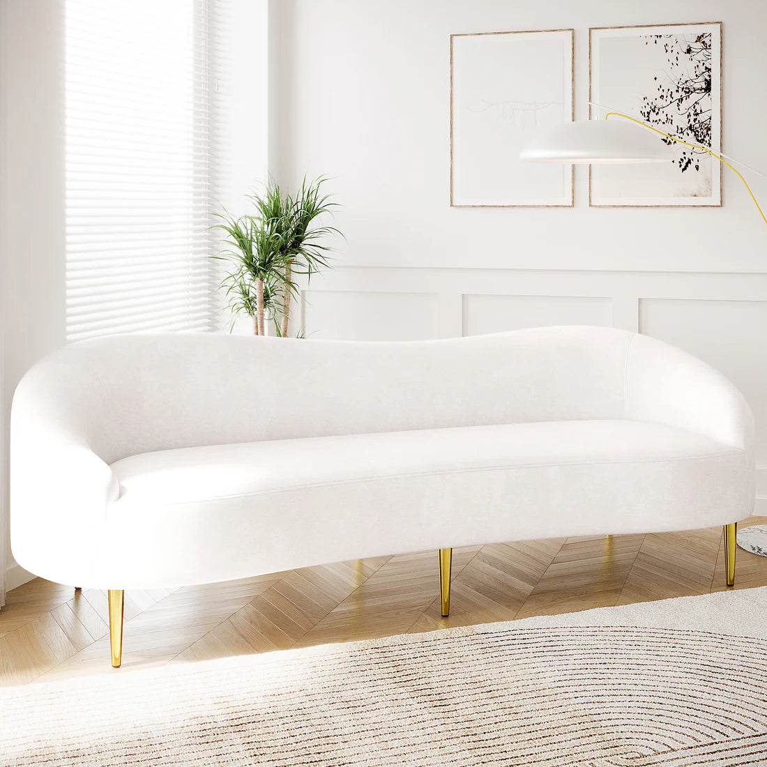 prima 3 seater velvet sofa cream australia