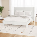 rhoda double boucle fabric bed frame cream white australia