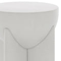 round concrete side table white modern accent table