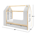 single kids storage bed house frame design