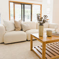 soraya 3 seater velvet sectional sofa set cream white australia