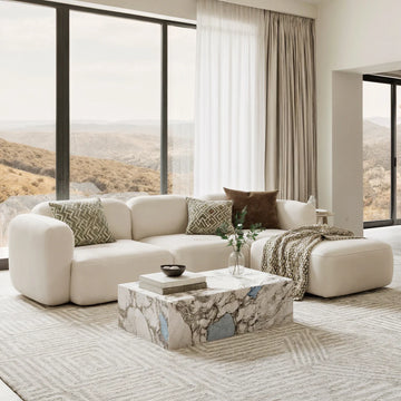 soraya velvet sectional sofa cream white australia