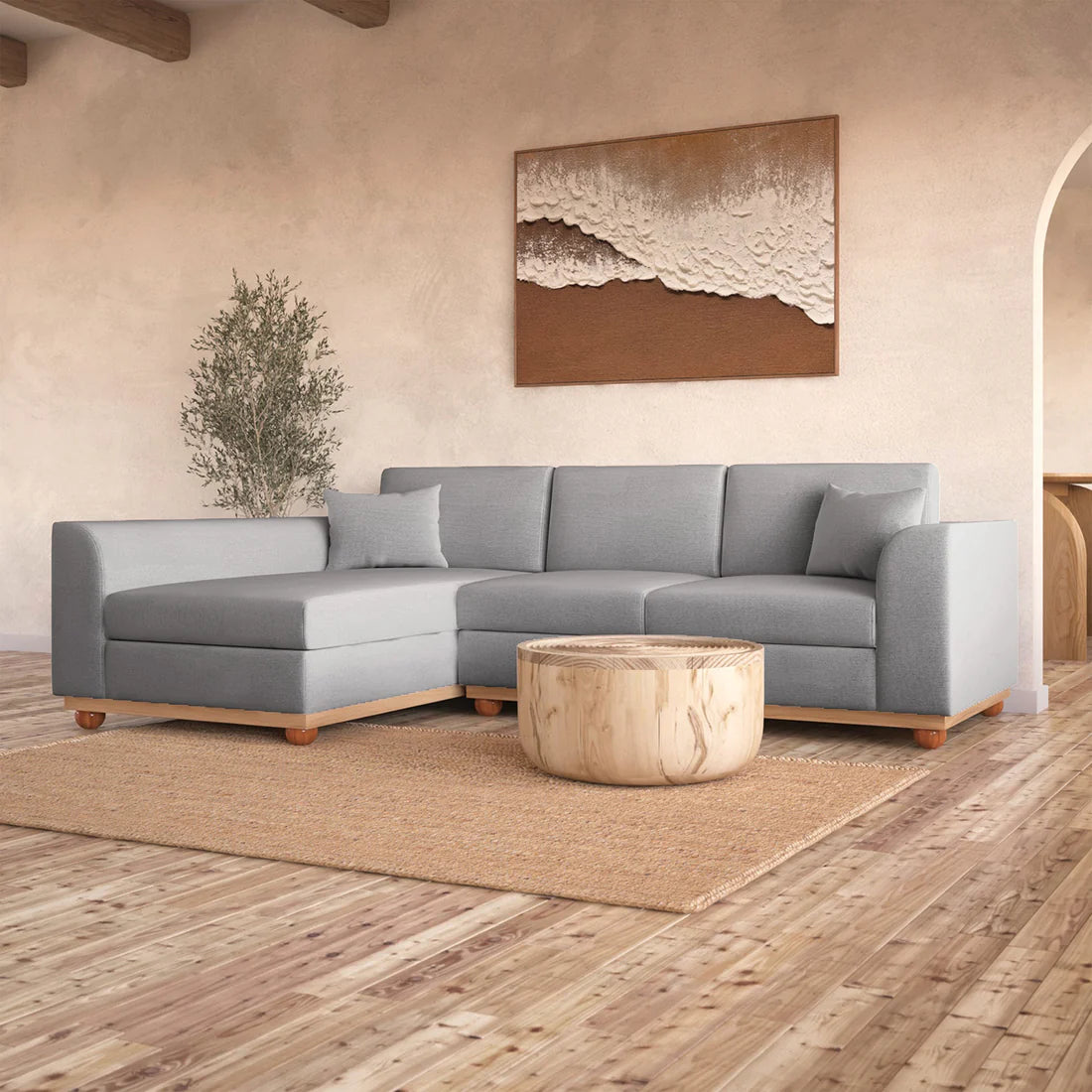 spill resistant 3 seater sofa with chaise Australia