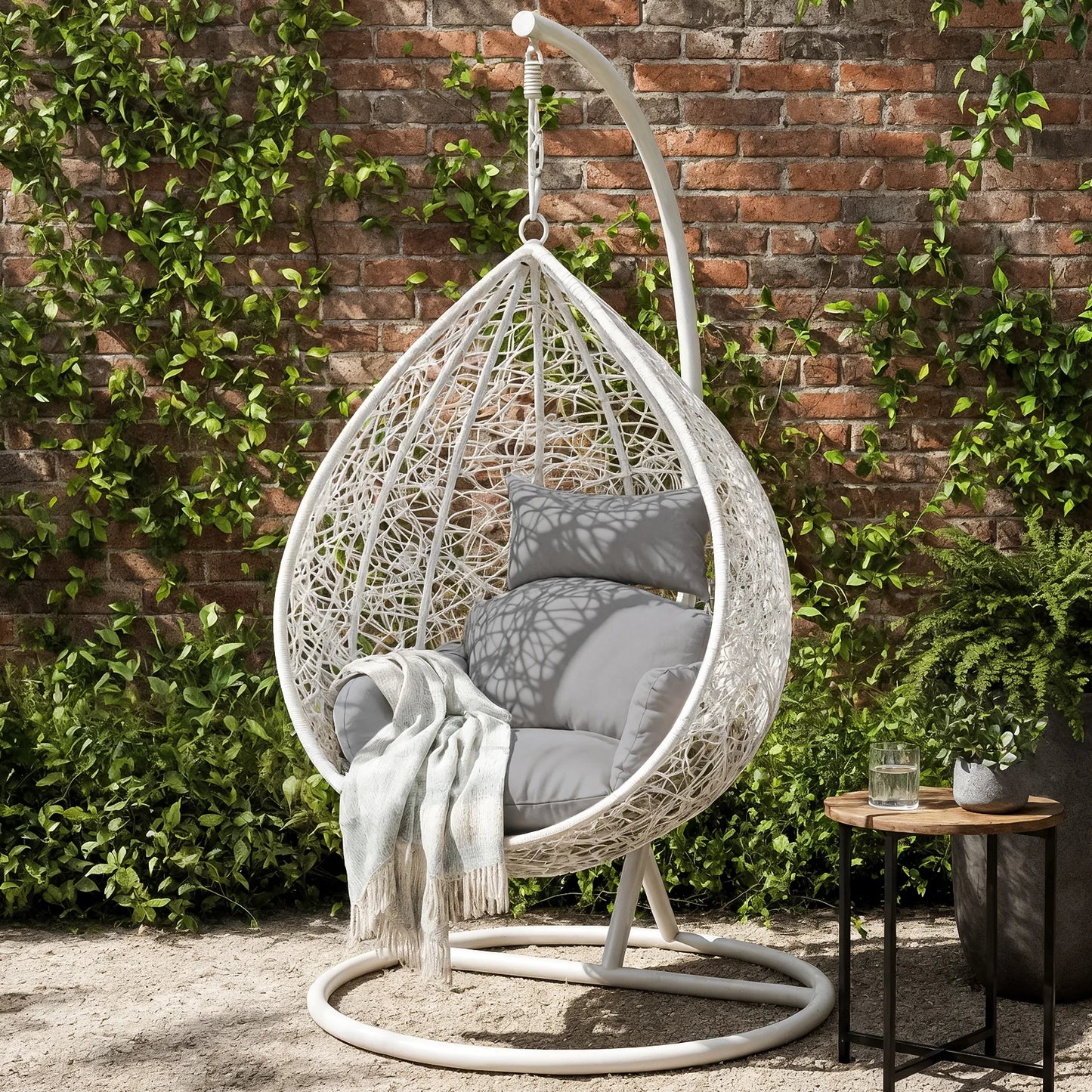 stylish outdoor egg chair for balcony and patio seating
