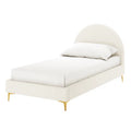 stylish velvet bed frame for kids camryn model