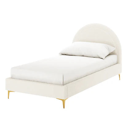 stylish velvet bed frame for kids camryn model