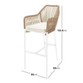 tablas pe wicker outdoor bar stool set of 2 natural australia